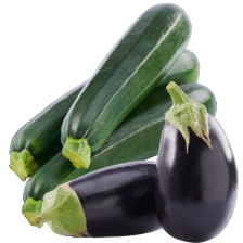 Courgette of aubergine